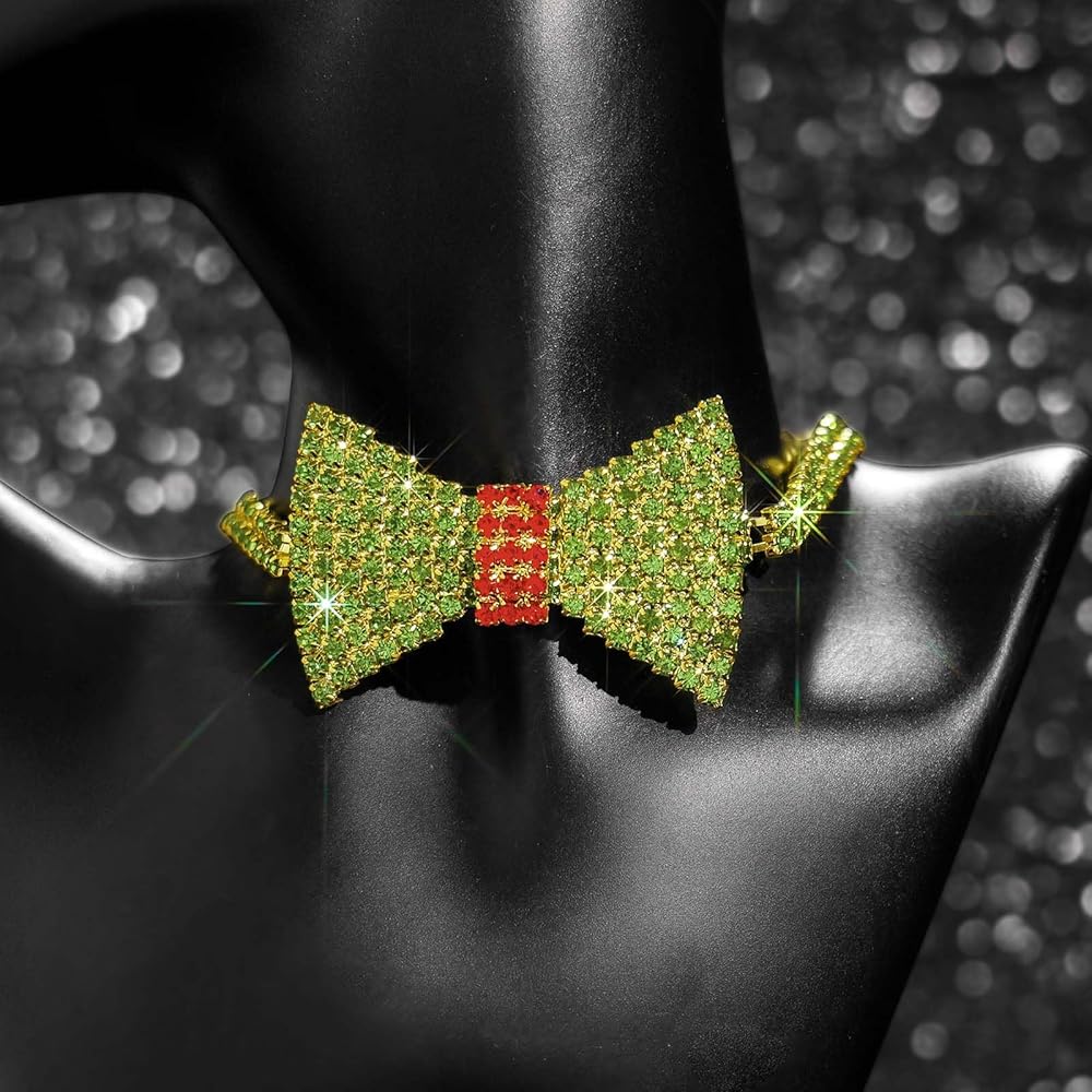 Amazon.com: Sethexy Sparkly Rhinestone Choker Glitter Bowtie